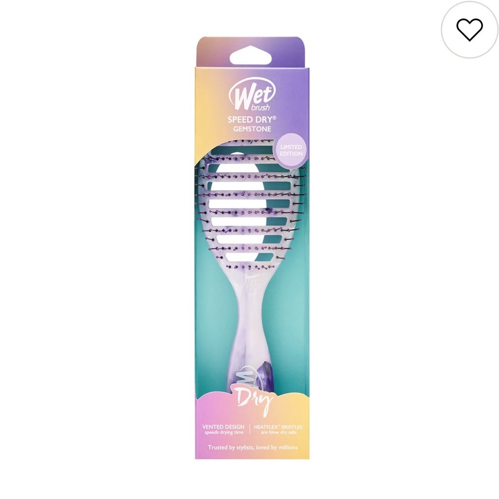 Wet Brush Speed Dry Gemstone Hair Brush - Purple